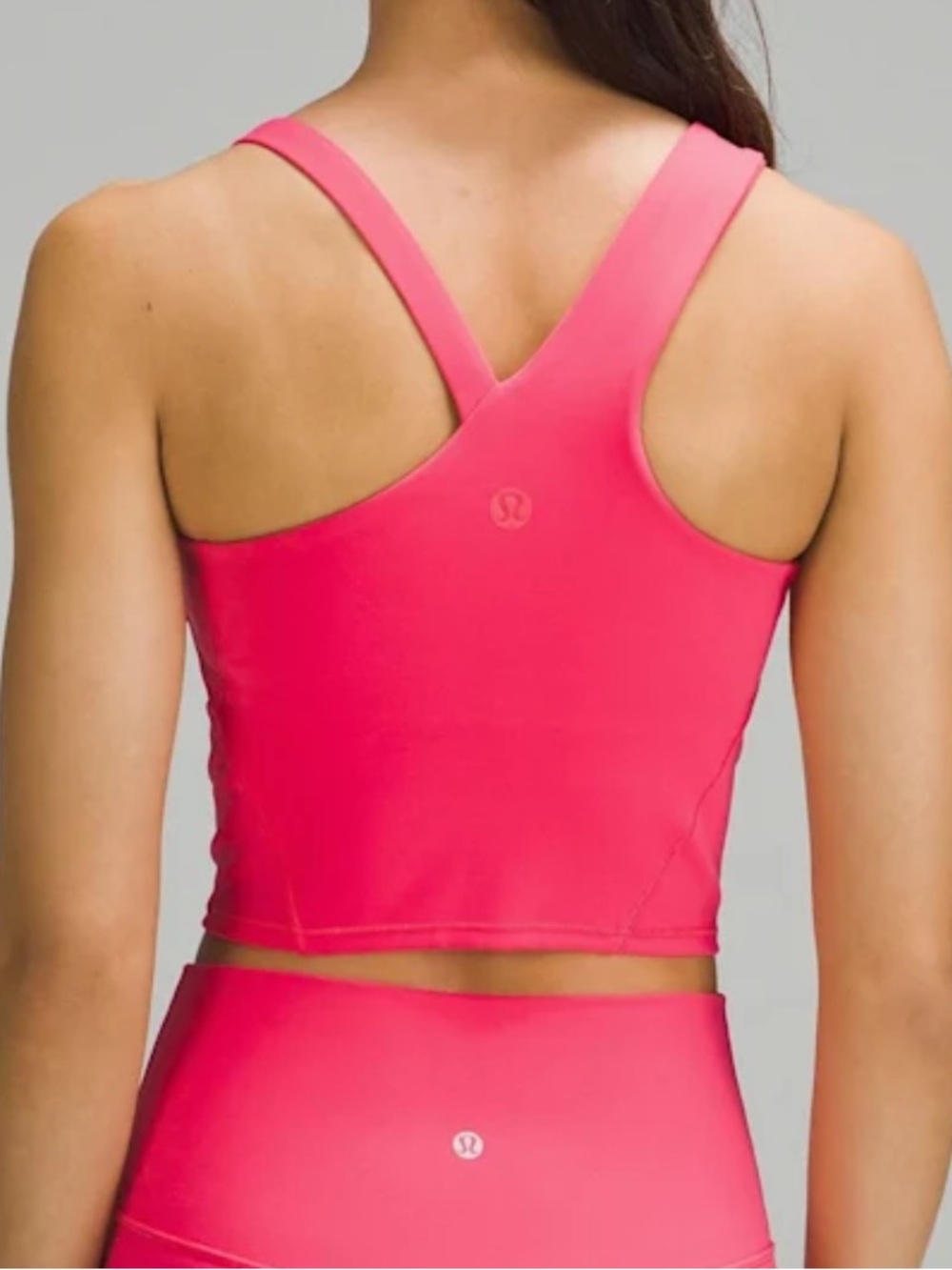 Lululemon Everlux Asymmetrical Tennis Tank Top Lip Gloss size 6